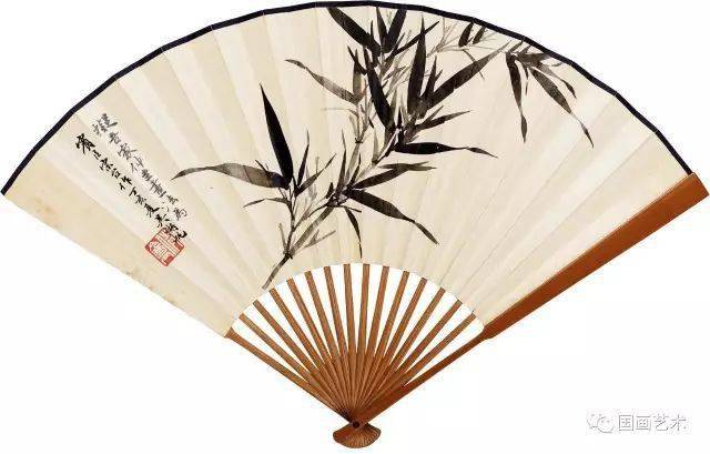 吴湖帆扇面作品欣赏（竹石山水） 历代国画 第4张