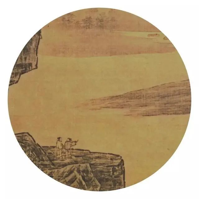 萧照.山腰楼观图 历代国画 第6张