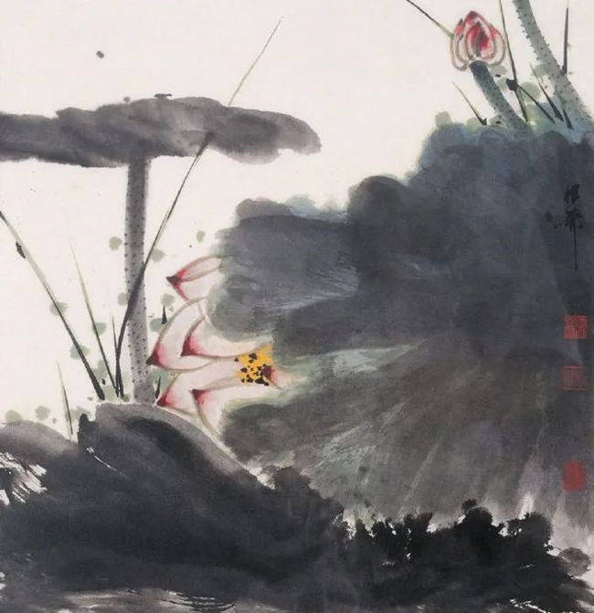 谢稚柳笔下的荷花，凝静含蓄中见潇洒！ 历代国画 第5张