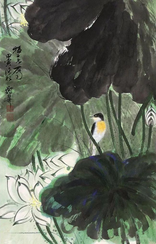 谢稚柳笔下的荷花，凝静含蓄中见潇洒！ 历代国画 第7张