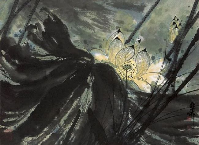 谢稚柳笔下的荷花，凝静含蓄中见潇洒！ 历代国画 第48张