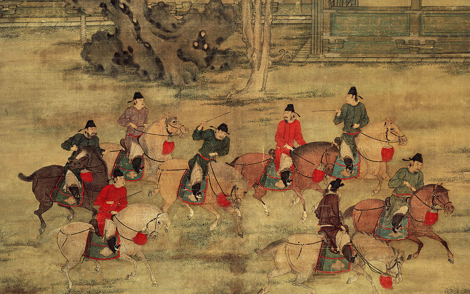 赵喦《八达游春图》 历代国画 第1张