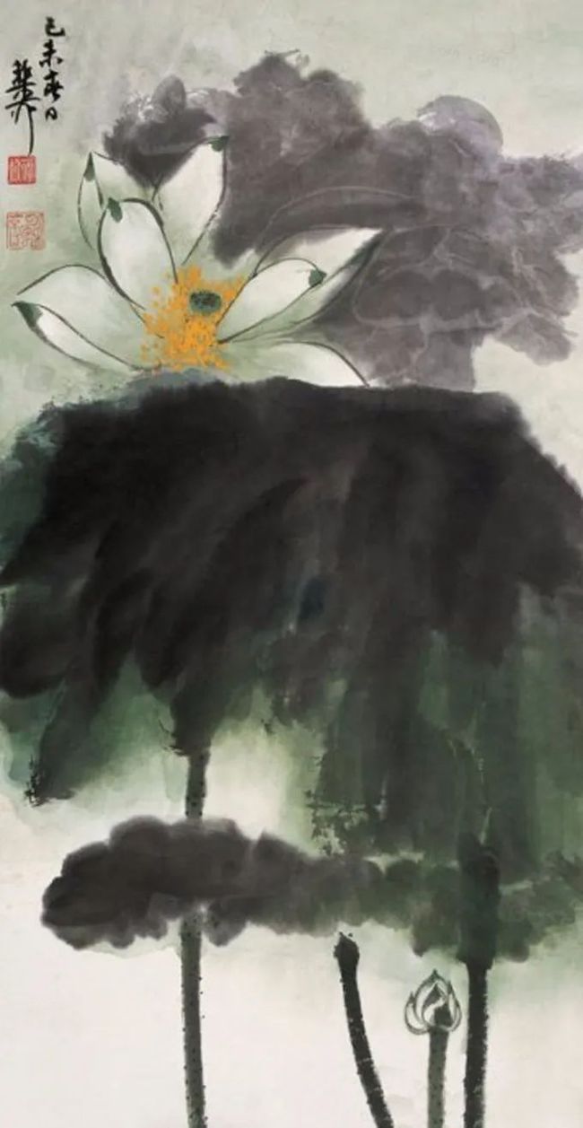 谢稚柳笔下的荷花，凝静含蓄中见潇洒！ 历代国画 第46张