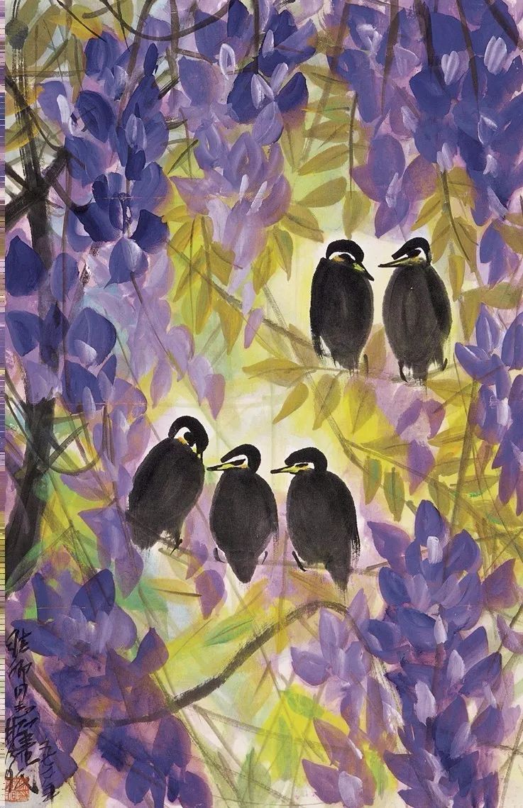 林风眠 笔下的呆萌小鸟 历代国画 第10张