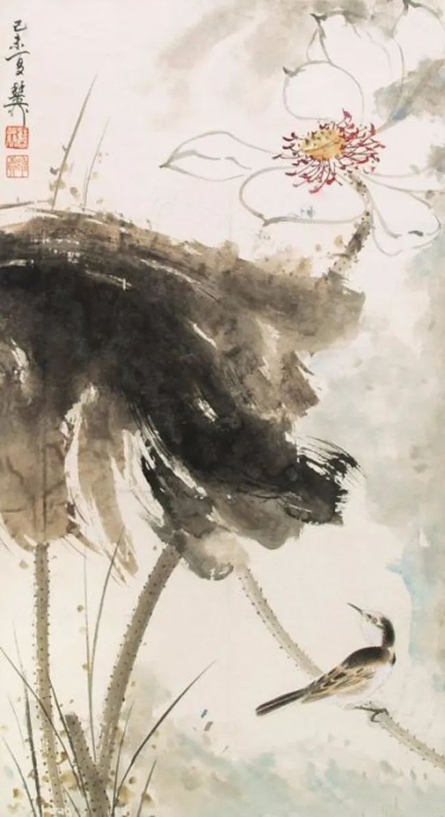 谢稚柳笔下的荷花，凝静含蓄中见潇洒！ 历代国画 第41张