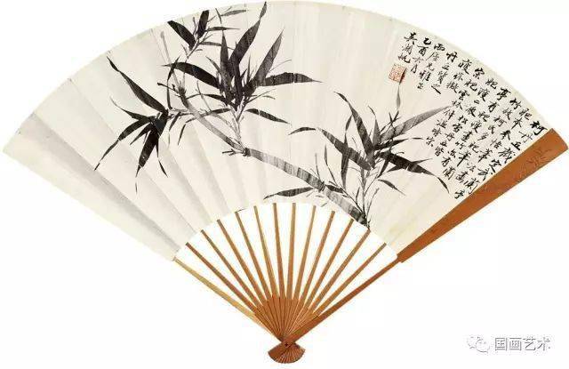 吴湖帆扇面作品欣赏（竹石山水） 历代国画 第11张