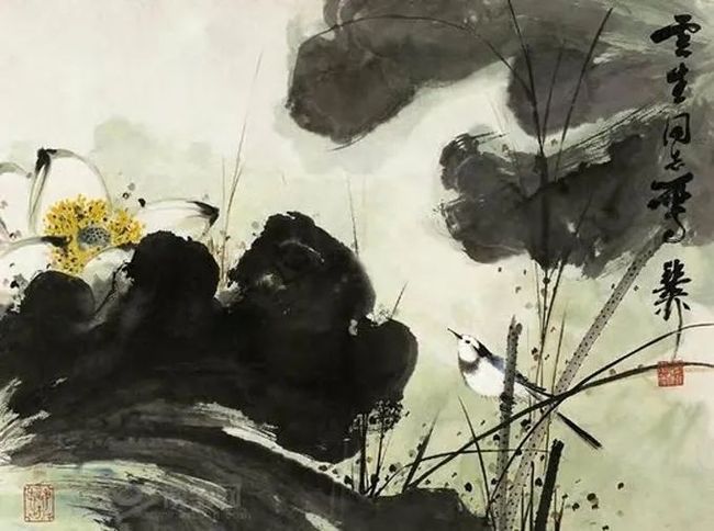 谢稚柳笔下的荷花，凝静含蓄中见潇洒！ 历代国画 第14张