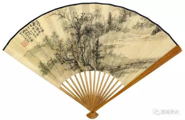 吴湖帆扇面作品欣赏（竹石山水） 历代国画 第28张