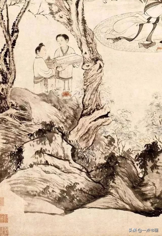 清 · 华喦《金谷园图》轴 历代国画 第7张-墨韵书香 清 · 华喦《金谷园图》轴 历代国画 第7张