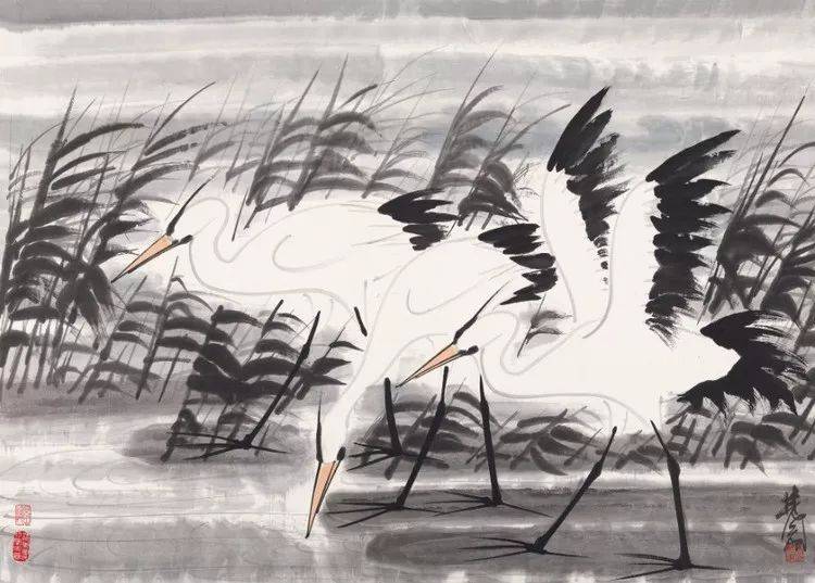 林风眠 笔下的呆萌小鸟 历代国画 第47张