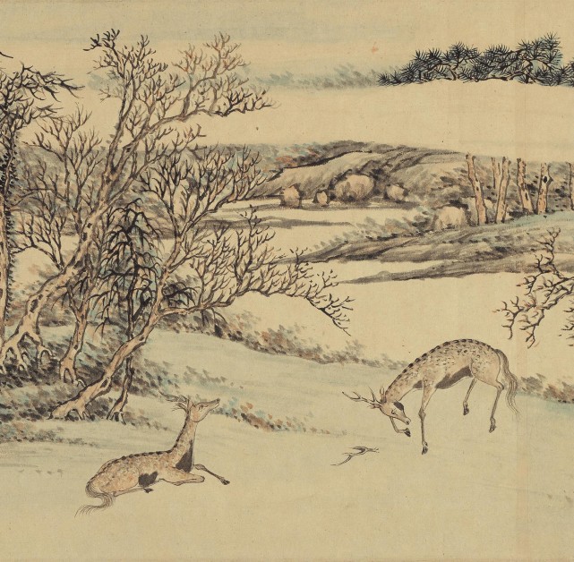 董邦达《解角图卷》 历代国画 第3张