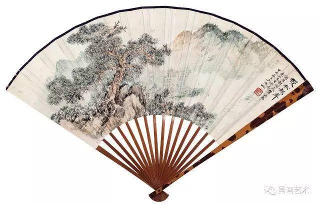 吴湖帆扇面作品欣赏（竹石山水） 历代国画 第25张