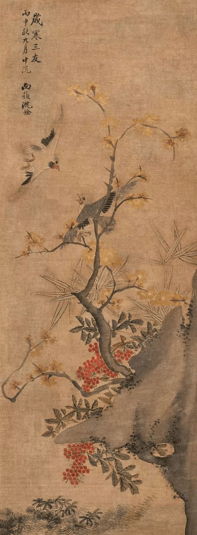 清代沈铨的花鸟作品鉴赏 历代国画 第4张