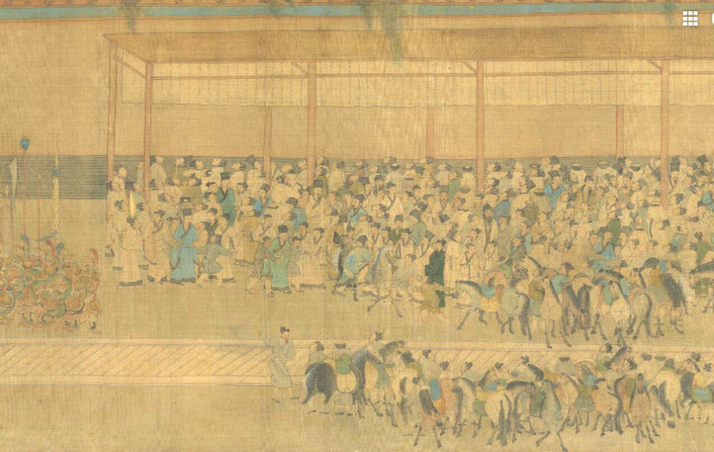 仇英《观榜图》卷 历代国画 第1张