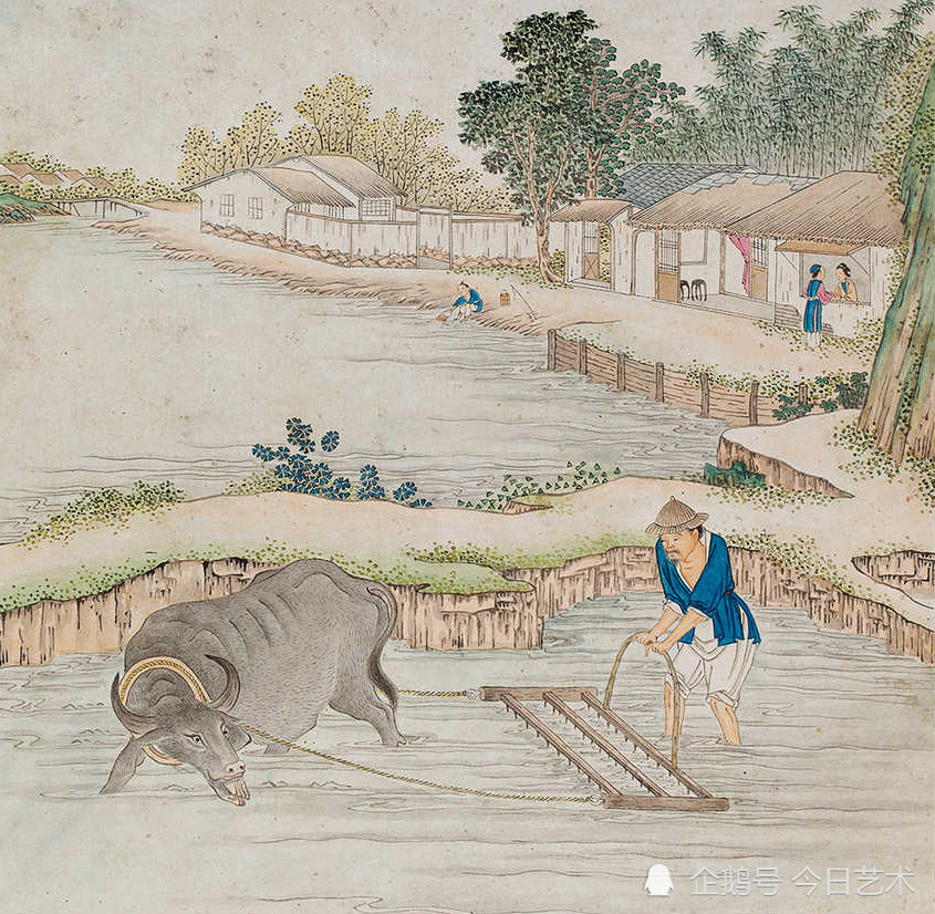 清代画家沈庆兰《农耕图》册 历代国画 第3张