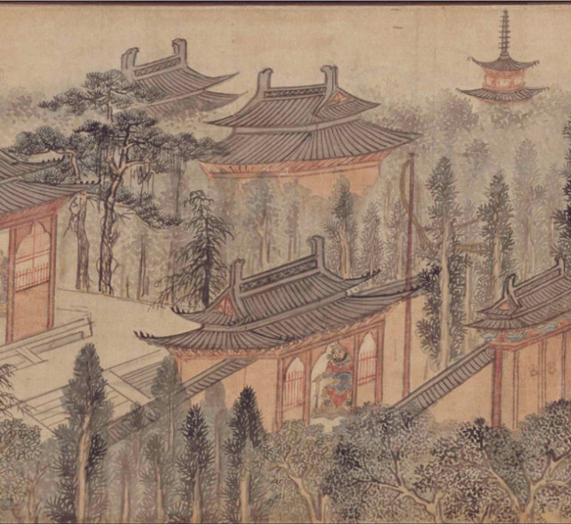 钱穀《定慧禅院图》卷 历代国画 第2张