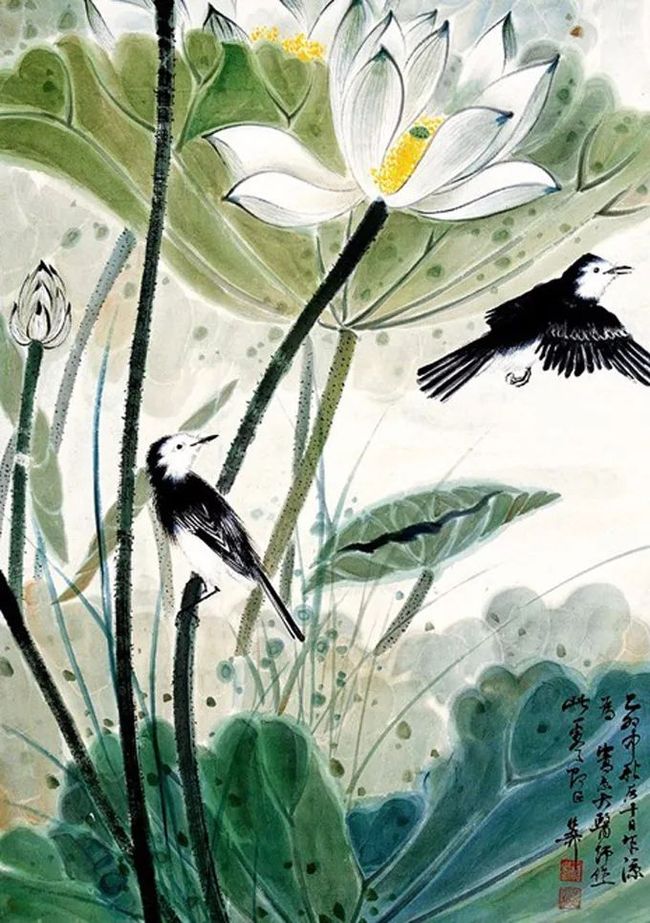 谢稚柳笔下的荷花，凝静含蓄中见潇洒！ 历代国画 第25张