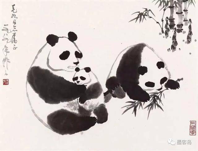 吴作人的水墨动物画 历代国画 第7张