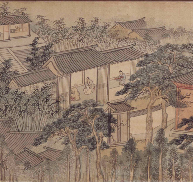 钱穀《定慧禅院图》卷 历代国画 第3张