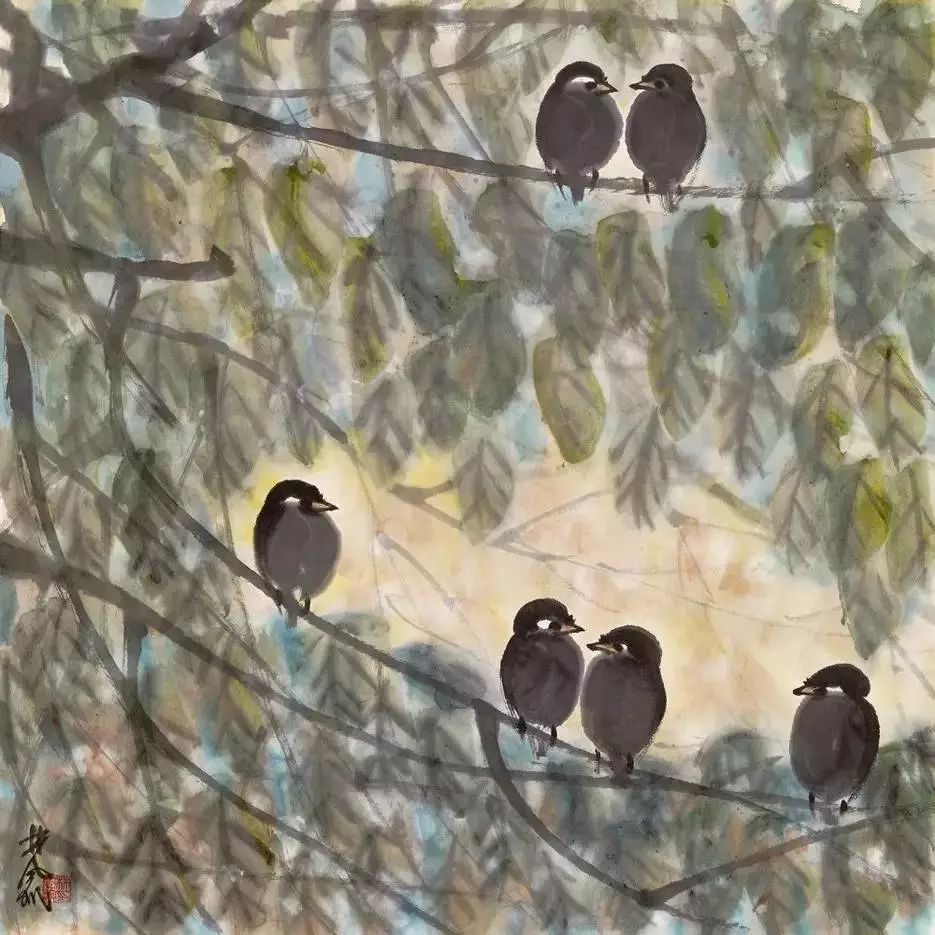 林风眠 笔下的呆萌小鸟 历代国画 第11张