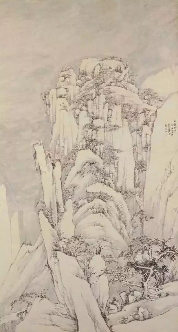 弘仁《西岩松雪图》 历代国画 第1张