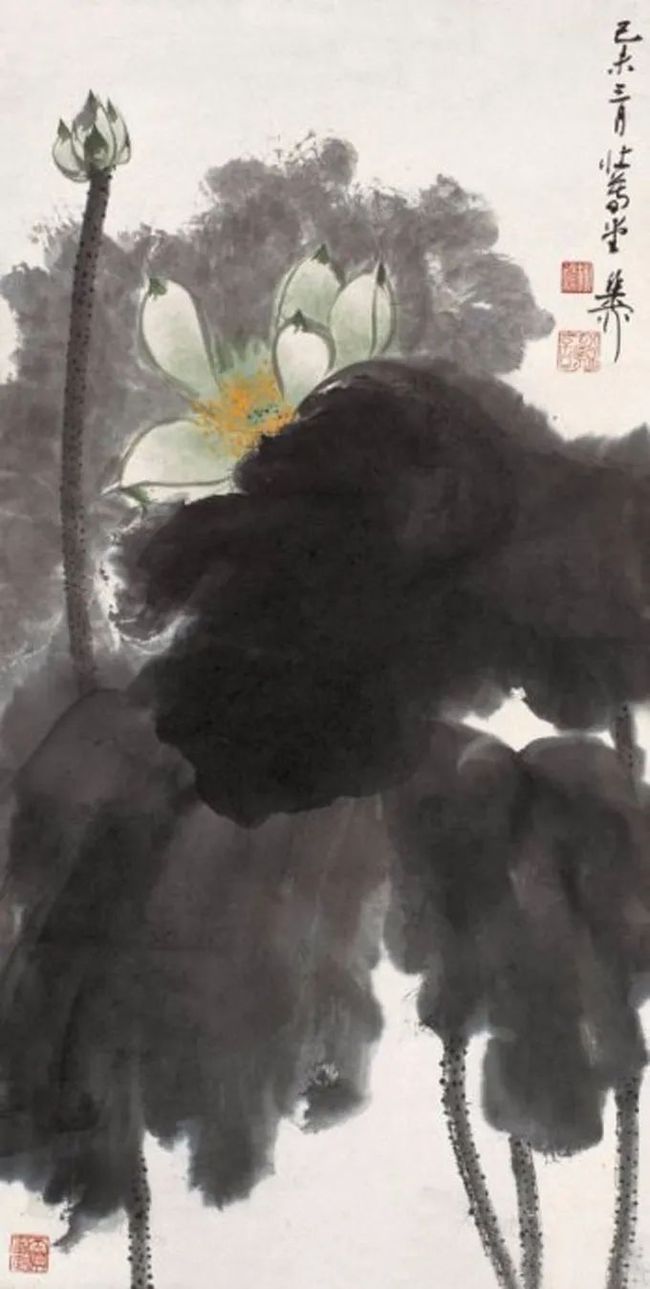 谢稚柳笔下的荷花，凝静含蓄中见潇洒！ 历代国画 第40张