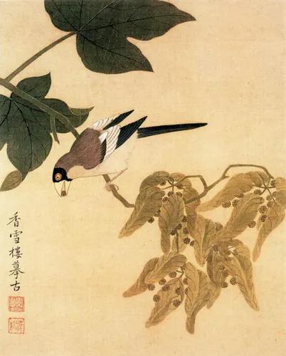 清 恽冰《蒲塘秋艳图》 历代国画 第4张