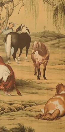 清 郎世宁《八骏图》 历代国画 第6张