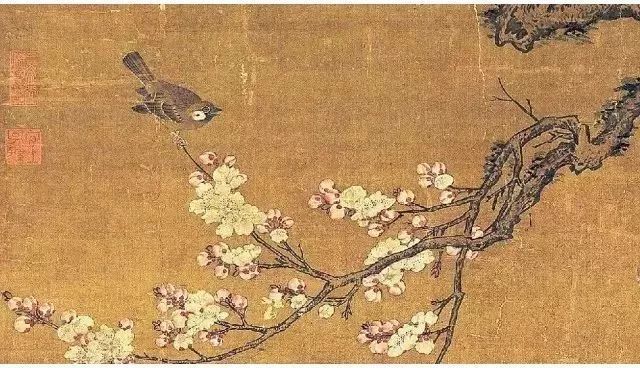 明 吕纪《杏花孔雀图》 历代国画 第2张