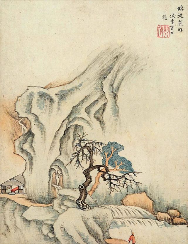 明代沉颢《仿古山水册》 历代国画 第6张