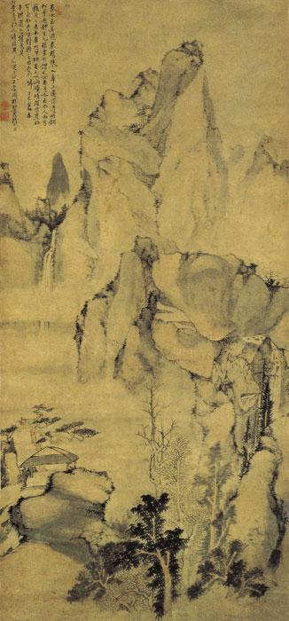 清 戴本孝《华山毛女洞图》 历代国画 第1张