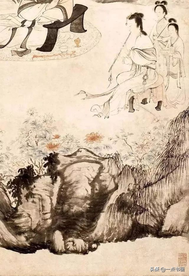 清 · 华喦《金谷园图》轴 历代国画 第6张-墨韵书香 清 · 华喦《金谷园图》轴 历代国画 第6张