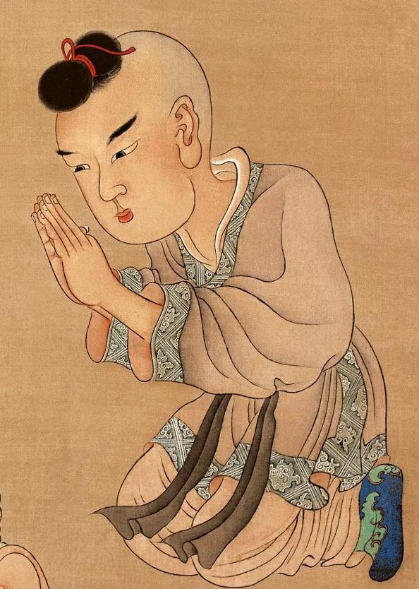 明 陈洪绶《戏婴图》 历代国画 第4张