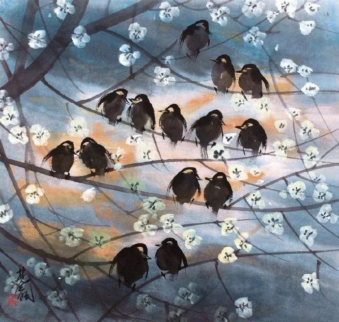 林风眠 笔下的呆萌小鸟 历代国画 第3张