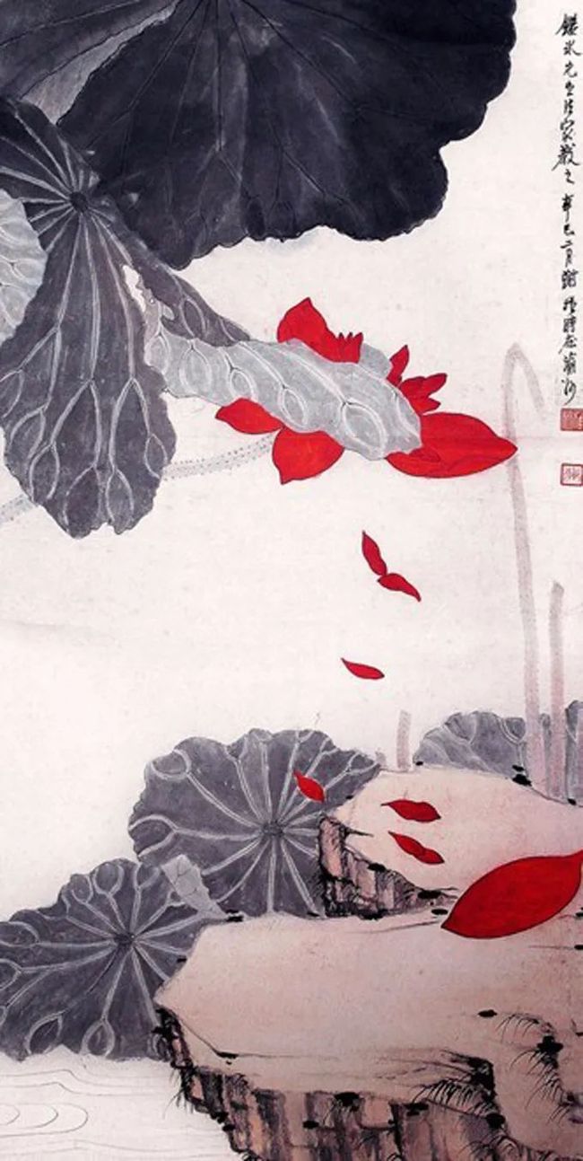 谢稚柳笔下的荷花，凝静含蓄中见潇洒！ 历代国画 第18张