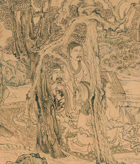 陈洪绶《雅集图卷》 历代国画 第3张