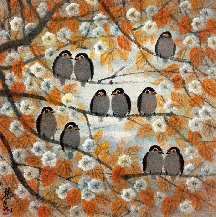 林风眠 笔下的呆萌小鸟 历代国画 第19张