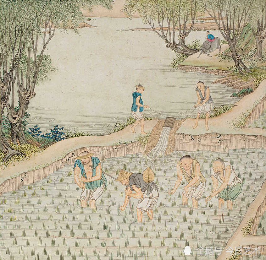 清代画家沈庆兰《农耕图》册 历代国画 第14张