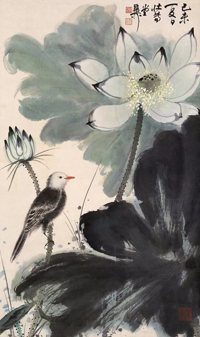 谢稚柳笔下的荷花，凝静含蓄中见潇洒！ 历代国画 第3张