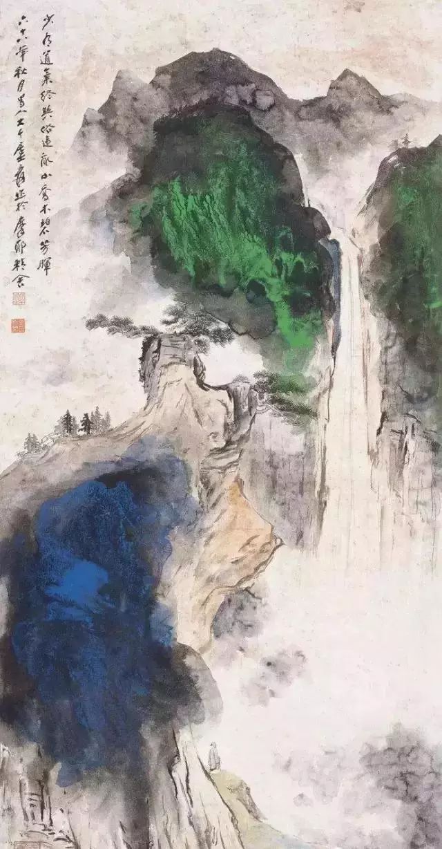 张大千崇山观瀑图大全 历代国画 第12张-墨韵书香 张大千崇山观瀑图大全 历代国画 第12张