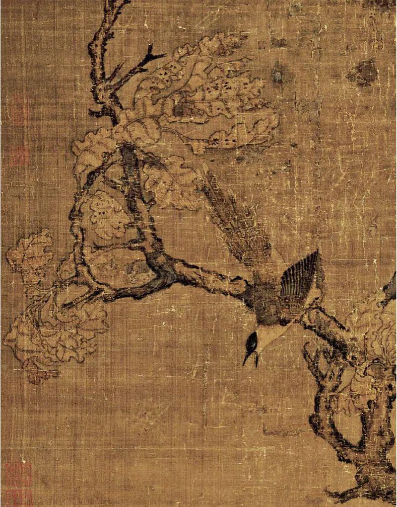 宋代崔白《双喜图》 历代国画 第4张