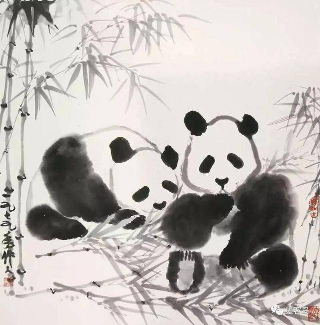 吴作人的水墨动物画 历代国画 第12张