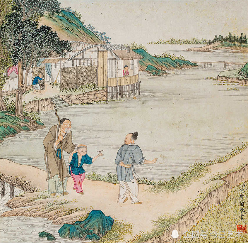 清代画家沈庆兰《农耕图》册 历代国画 第6张