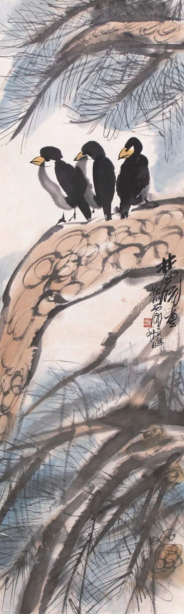 林风眠 笔下的呆萌小鸟 历代国画 第22张