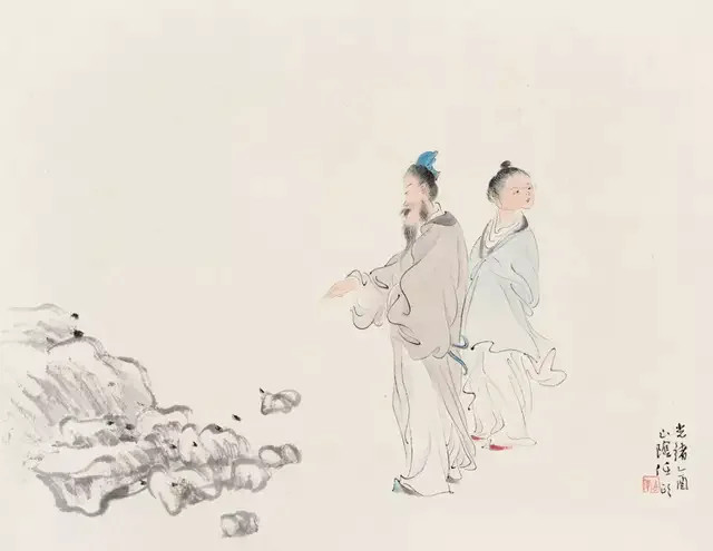 任伯年人物画——无人超越的线条 历代国画 第7张