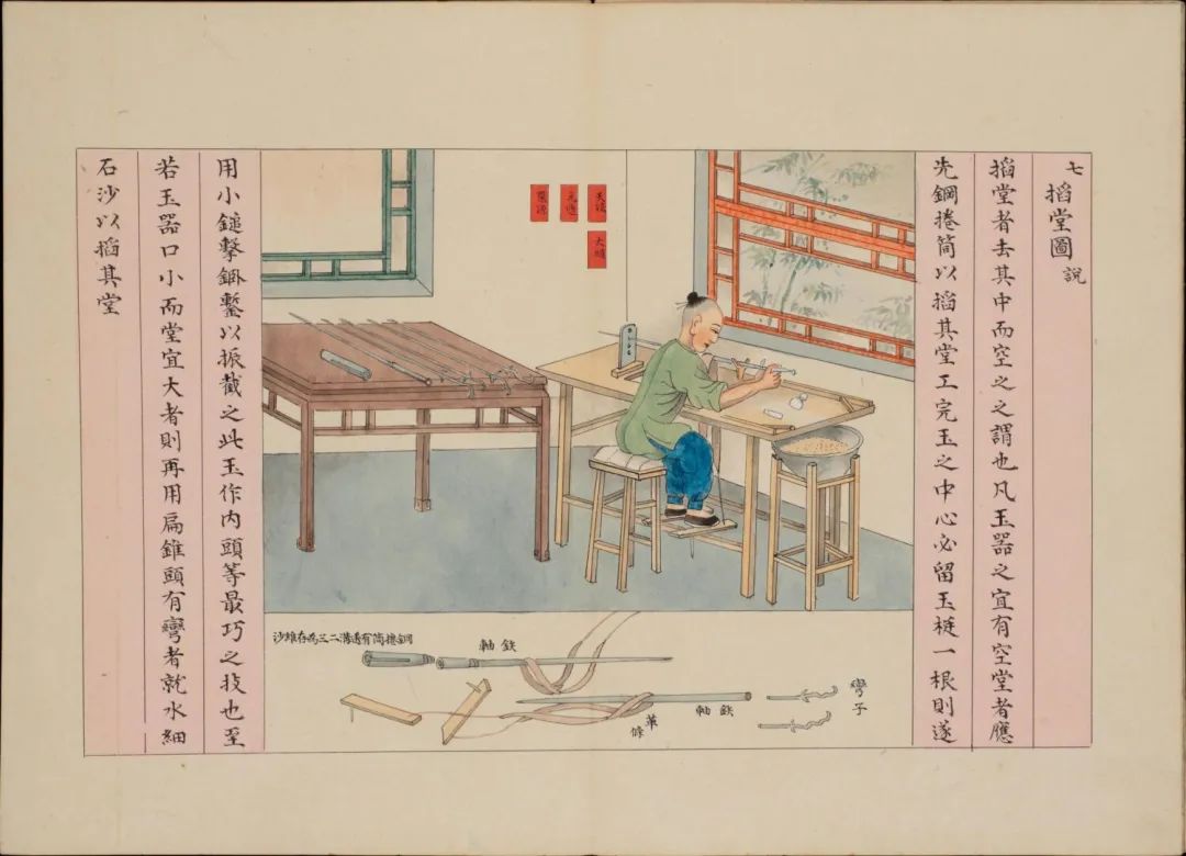 从清代李澄渊所绘《玉作图》，看古人如何制玉 古籍善本 第4张