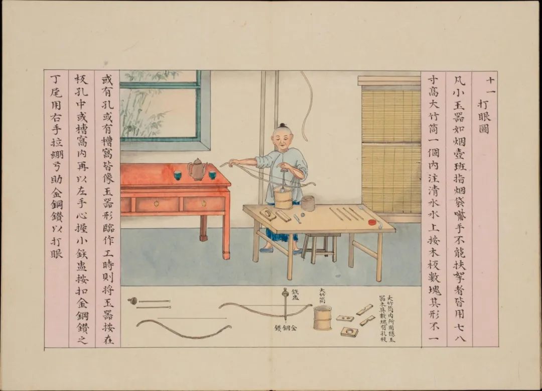 从清代李澄渊所绘《玉作图》，看古人如何制玉 古籍善本 第6张