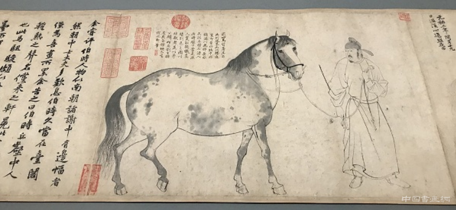 宋 李公麟《五马图卷》 历代国画 第5张