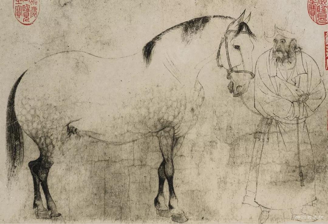宋 李公麟《五马图卷》 历代国画 第7张