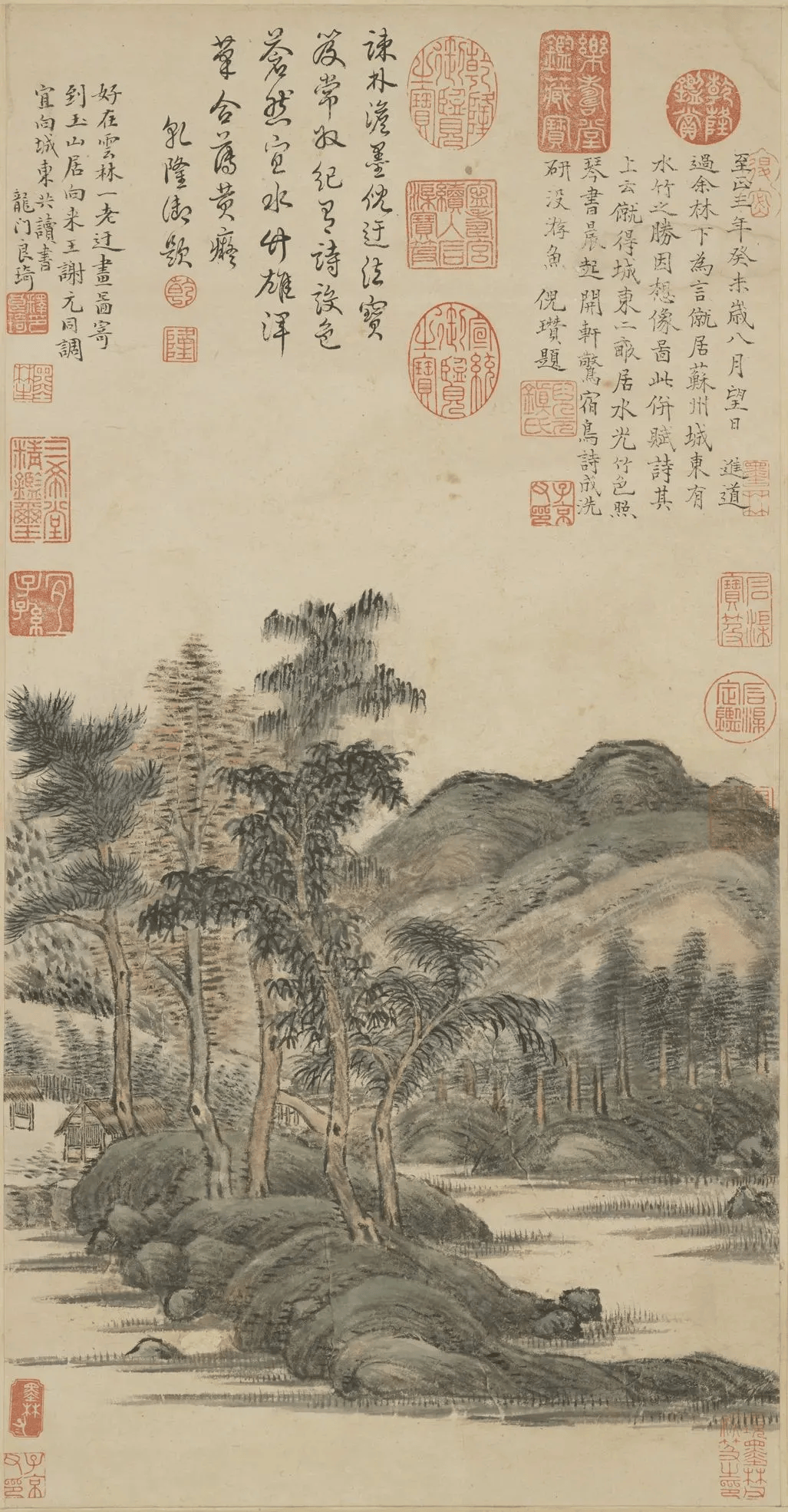 倪瓒晚年山水画中的禅宗美学思想 书画知识 第18张